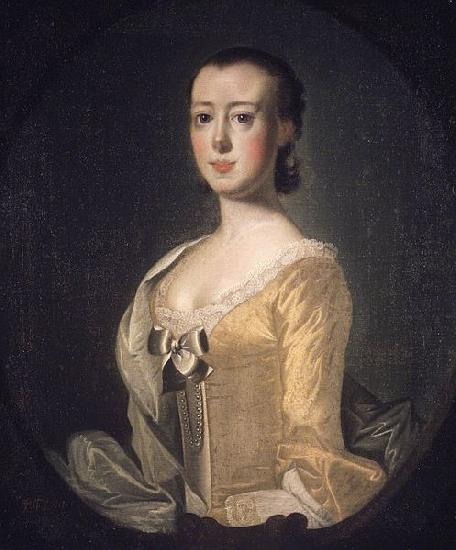Jeremiah Theus Portrait of Elizabeth Rothmahler Sweden oil painting art